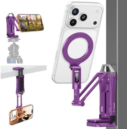 OMOTON TP02-Pro 5 in 1 Magnetic Phone Holder for Vlogging Essentials Purple by OMOTON