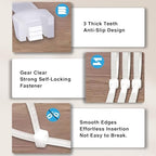 Zip Ties Assorted Sizes 4+6+8+12 Inch, 2000 Pack, White Cable Ties for Multi-Purpose, Nylon/Plastic Wire Ties for Home Improvement, Office & Outdoor Use (Clear-Colored Style). - Image 5
