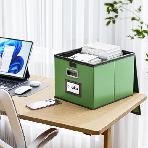 File Organizer Box with Lids, Collapsible File Folder Organizer - Image 2