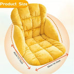 LYFJMUS ﻿Desk Chair Cushion High Back Soft Pink Plush Office Chair Cushion Non-Slip Rocking Seat Pads with Arms for Office Dining Gaming Chairs - Image 2