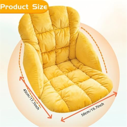 LYFJMUS ﻿Desk Chair Cushion High Back Soft Pink Plush Office Chair Cushion Non-Slip Rocking Seat Pads with Arms for Office Dining Gaming Chairs - Image 2
