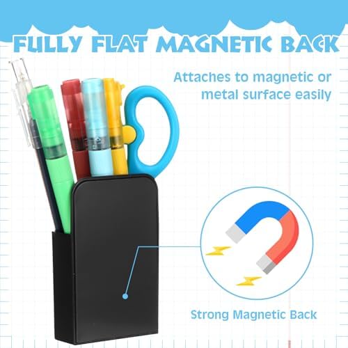 Jetec 24 Pcs Magnetic Pen Marker Holders, Black, 3.86 x 2.24 Inch - Image 5