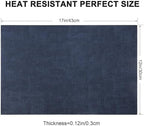 Leather Heat Resistant Placemats Set of 6 Waterproof Wipeable Washable PU Table Mats,Easy to Clean Anti-Slip (6, Navy Blue) - Image 6