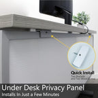 OBEX Polycarbonate Table Mounted Modesty Panel Easy Install Privacy Shields for Reception, Office, and Student Desk, 12" x 42", Translucent - Image 4