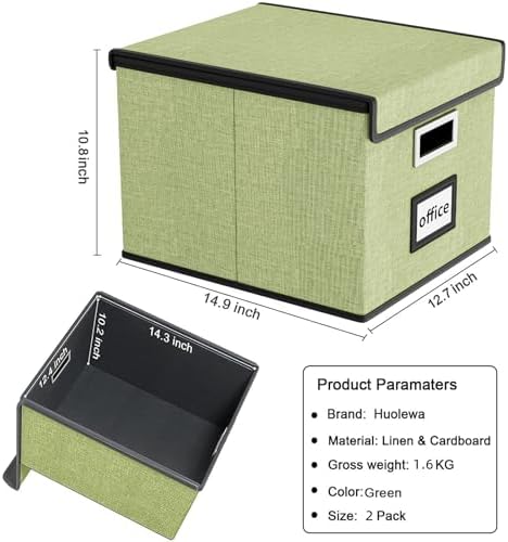File Organizer Box with Lids, Collapsible File Folder Organizer - Image 6