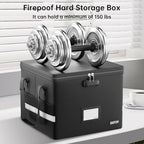 ENGPOW 5200°F Fireproof Document Box with Lock, Heat Insulated Collapsible File Storage Organizer with Handle, Portable Home Office File Cabinet for Hanging Letter/Legal Size Folder, Black - Image 6