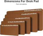 Aothia Faux Leather Desk Mat – Large Mouse Pad, Non-Slip PU Leather Blotter, Waterproof Writing Surface for Office and Home (Brown, 47.2" x 23.6") - Image 5