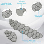 Gel Cloud Keyboard and Mouse Wrist Rest, Cute Wrist Support and Arm Support Keyboard Rest for Keyboard and Mouse Typing Pain Relief，Suitable for Office/Computer/Laptop/Gaming (Gray) - Image 3