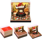 3D Calendar 2027, Tear-Away Desk Calendar, Paper Art Memo Pad, LED Light (Christmas H) by Unknown