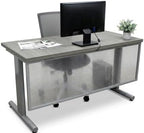 OBEX Polycarbonate Table Mounted Modesty Panel Easy Install Privacy Shields for Reception, Office, and Student Desk, 12" x 48", Translucent by OBEX