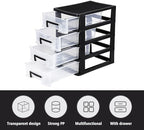 SEWACC 4-layer Plastic Drawers, Portable Storage Drawers Multi-functional Desk Storage Organizer - Image 7