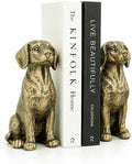 Antique Brass Dog Bookends Set of 2, Decorative Shelf Decor by GUSFREUD