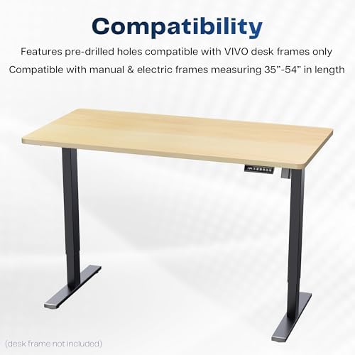 VIVO Light Wood 55 x 28 in Solid Table Top, DESK-TOP55-28C - Image 4