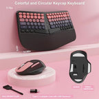 Ergonomic Wireless Keyboard Mouse, Mechanical Gaming Set with Wrist Rest - Image 5
