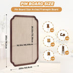 Linen Bulletin Board, 30" x 20" Framed Pin Board - Image 2