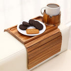 SINWANT Couch Cup Holder Tray,Fit Sofa Armrests 6.3" and Wider,Acacia by SINWANT