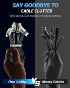 [Upgraded] 4-in-1 Long USB C Cable 45W 10FT Lightning Cable Fast Charging - Image 3