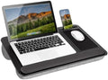 LAPGEAR Home Office Pro Lap Desk – Black Slate, Fits 15.6” Laptops by LapGear