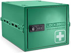 Lockabox One™ | Premium Medicine Lock Box | Medium Medication Lock Box With Code For Medicines, Vitamins & Supplements | External Size 12 x 8 x 6.6 inches (Medi Green) by Lockabox