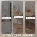 Dorm Desk Hutch, Wooden Desktop Shelf Organizer with 6 Cubbies for Computer Desk, Office, Dorm, Bedroom, White(70/80cm Length) - Image 7