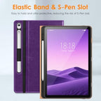 DTTO Leather Case for Galaxy Tab S10 Lite / S10 FE / S9 FE, Dark Purple - Image 6