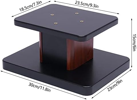 Computer/Bookshelf Desktop Speaker/Studio Monitor Stands | 33 lb Load Capacity, Medium-Density Fiber Core, Cable Clips and Ties, 9.3" x 7.3" Top Platform - Image 2