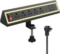 Desk Clamp Power Strip with Nightlight, 40W Fast Charging, 6FT Extension Cord, 4x20W USB-C & 2 USB Ports, 5 AC Outlets, Fits 1.69-Inch Table Edges by NYYTGE