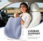 BEBAS Ergonomic Lumbar Support Pillow for Car, Memory Foam Car Back Cushion - Image 2