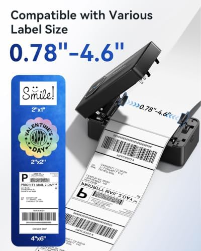 TATTMUSE Bluetooth Thermal Shipping Label Wireless 4x6 Label Printer - Image 3