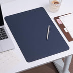 Nekmit Leather Desk Blotter Pad 17 x 12 Inches, Flat, Non-Slip, Waterproof, Blue - Image 5