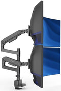 VIVO Black Dual Ultrawide Desk Mount, Up to 49 inch Screens, STAND-V200V-P by VIVO