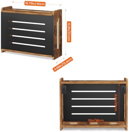 Homode Wooden WiFi Router Box Hider, Wall Mount Router Shelf - Image 3