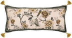ISAENNE Vintage Elegant Linen Rectangle Throw Pillow Cover,28"x12"-Murad A by Isaennehomedecoration