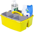 Storex Large Classroom Caddy with Cups, 13 x 11 x 6.575 Inches, Yellow, Case of 2 (00982A02C) - Image 6