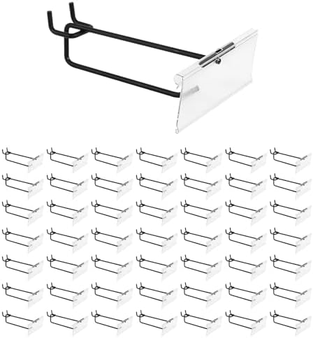 Polmart Heavy Duty 6" Pegboard Double-Bar Hooks (6-inch, 50-Pack) by Polmart