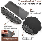 Keyboard Stand with Wrist Rest and Mouse Pad, Acrylic Keyboard Riser, Black - Image 3