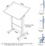 KOUPA 24 Inch Adjustable Height Flip Writable Standing Desk with Wheels - Image 2