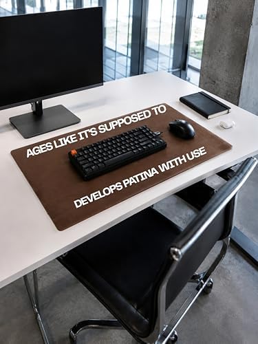 Genuine Leather Desk Pad, Office Desk Mat, Large Desk Blotter, Desk Protector, and Mouse Pad – 31.5" x 15.75" (1.8-2.0 mm) Luggage, Waterproof, Premium Quality for Desk Surface Protection and Comfort - Image 5