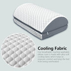 BlissfulNest Foot Rest Pillow for Under Desk at Work Office Footrest High Density Memory Foam Cooling Fabric Height Adjustable Foot Elevation Firm Feet Rest - Image 3