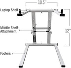 AxcessAbles Portable Folding Laptop Stand with Bag | Elevated MacBook Stand for Home Office, Music Production, Gaming, DJ Controller | No Assembly Required (White) - Image 3