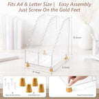 Acrylic Magazine File Holder,Scalloped Edges,Extra Wide Design - Image 7