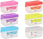 Emraw Index Card holder Case 3" X 5", ideal box card holder for Filing Notes, Addresses & Recipes. Holds Up to 250 Cards, Grey, Pink, Purple, Blue (Pack of 12) by Enday