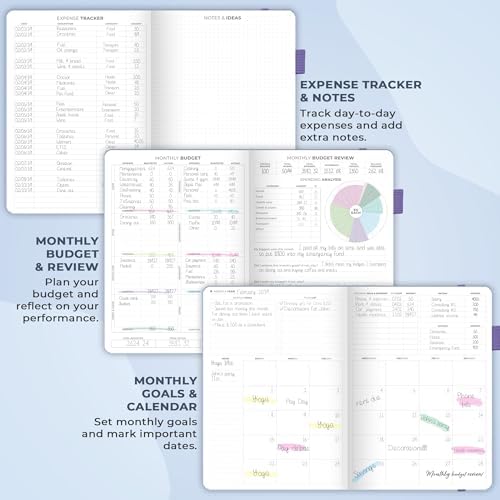 Clever Fox Budget Planner Pro with Cash Budgeting Envelopes, Periwinkle - Image 4