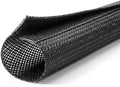 Kable Kontrol Hook & Loop Fastener Braided Sleeving 2-1/2” Inch ID 50 Feet Long – Nylon Wrap Around Side Entry Closure Sleeve Split Expandable Wire Management Sleeving for Home, Industrial Use - Black by KABLEKONTROL%C2%AE