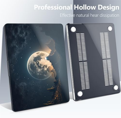 Batianda AstroGrid Case for MacBook Air 13.6" M2-M5 Chip, Moon in Sky - Image 5