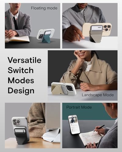 MOFT Magnetic Wallet Stand Compatible with iPhone 17/16/15/14/13/12 Series, Angle Adjustment & Magsafe Compatible MOVAS Phone Stand,Sienna Brown - Image 5