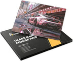 Glass Gaming Mouse Pad, 5.0 Nano Etched Surface, Custom PU Non Slip Base, Esports Level Speed & Precision, Tempered Glass, Waterproof & Durable, 410mm*310mm Multi-Use Sizes (Supercar) by Unknown