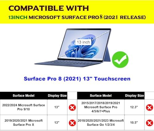 Leather Case for Microsoft Surface Pro 8 13 inch 2021 Folio Cover - Image 2
