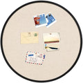 Wonderjune Linen Display Pinboard, Round, 24'' X 24'', Matte Black by Wonderjune