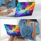 Mektron for 2026/2025/2024/2023 MacBook Air 15 INCH M5 A3448 /M4 A3241 /M3 A3114 /M2 A2941 Case, Printed Plastic Hard Shell Cover with 15.3" Liquid Retina Display Touch ID, Rainbow Cosmic - Image 7